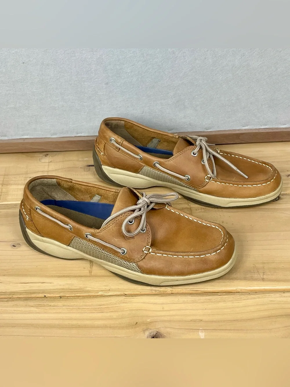 Sperry Top-Sider Intrepid Mens 10 Tan Leather Boat Shoes
